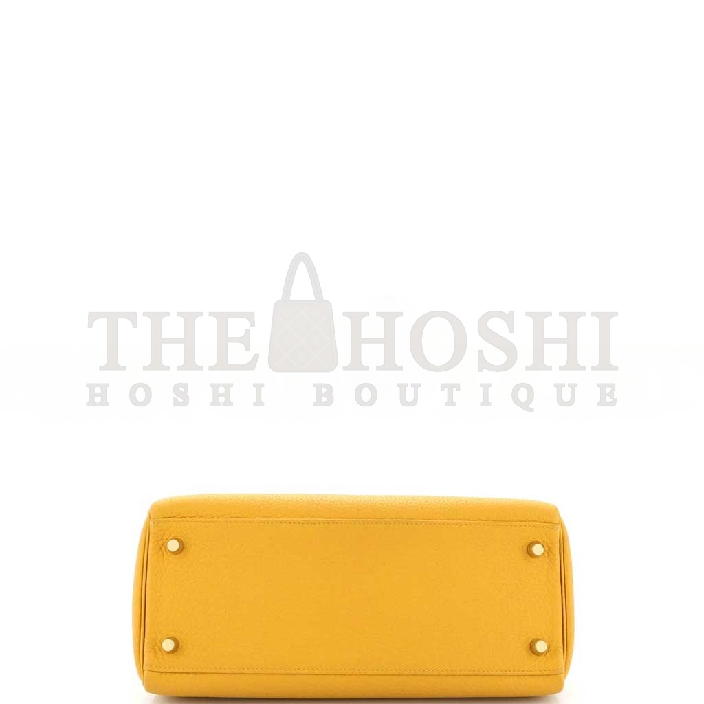 H**me5 KELLY 28 AMBER YELLOW WITH GOLD HARDWARE (28*22*10cm) Master Quality